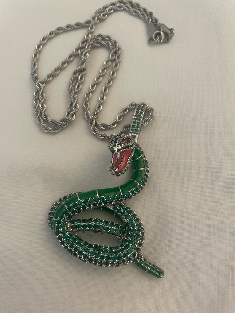 Snake Jeweled Pendant